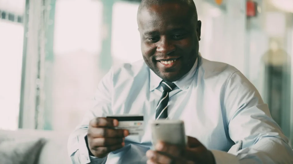 professional testing a card payment